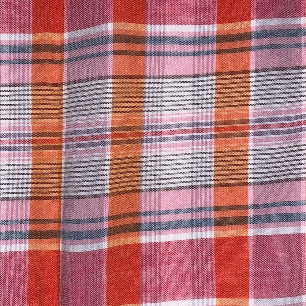 Madewell Plaid Ruffle-Sleeve Popover Mini Dress M - Picture 4 of 10